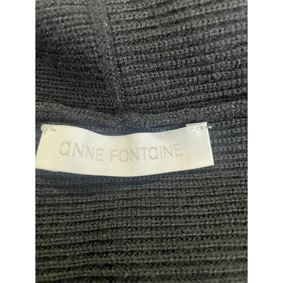 Anne Fontaine Size  One Size Black Open Front Cardigan Sweater - Picture 4 of 6